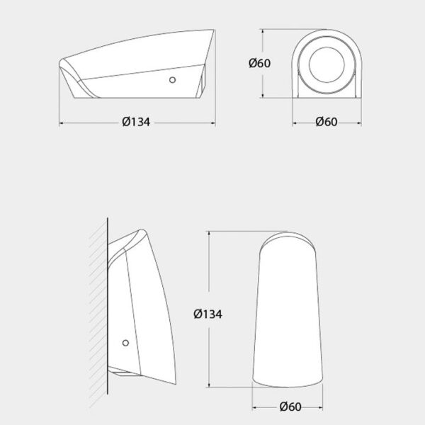 Applique superficiale Mamete round a terra o parete in resina 1,7W 170lm 4000K 1xG9 con diffusore in plastica - Fumagalli - immagine 2