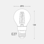 Lampadina LED con attacco E27 12W 1500lm 2700K - Fumagalli - immagine 2