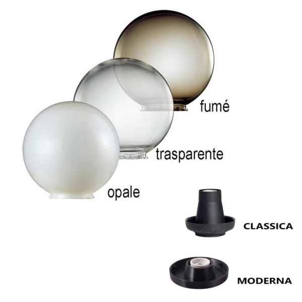 Testa per palo 60mm a sfera G300 base inclusa - Fumagalli - immagine 3
