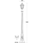 Palo da giardino Artu Anna da terra altezza 180cm in resina 1xE27 - Fumagalli - immagine 3