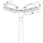 Testa di palo Testa palo rosa 2l in resina con attacco 2xE27 con diffusore in plastica - Fumagalli - immagine 2