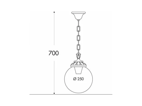 Sospensione Sichem/g250 in resina con attacco 1xE27 con diffusore in polimetilmetacrilato trasparente - Fumagalli - immagine 2