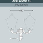 Braccio Ofir system 2l per palo 60mm  - Fumagalli