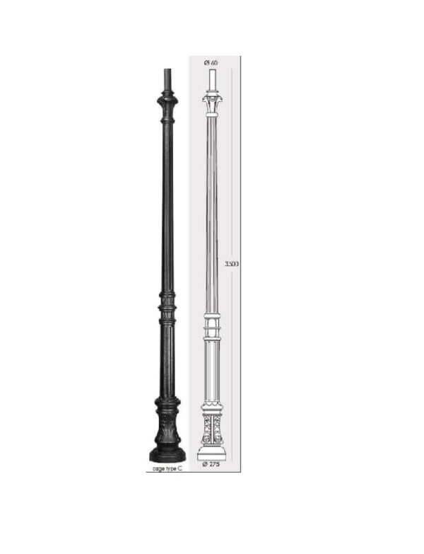 Palo Karmel 3500 3,5mt a terra in resina - Fumagalli - immagine 1
