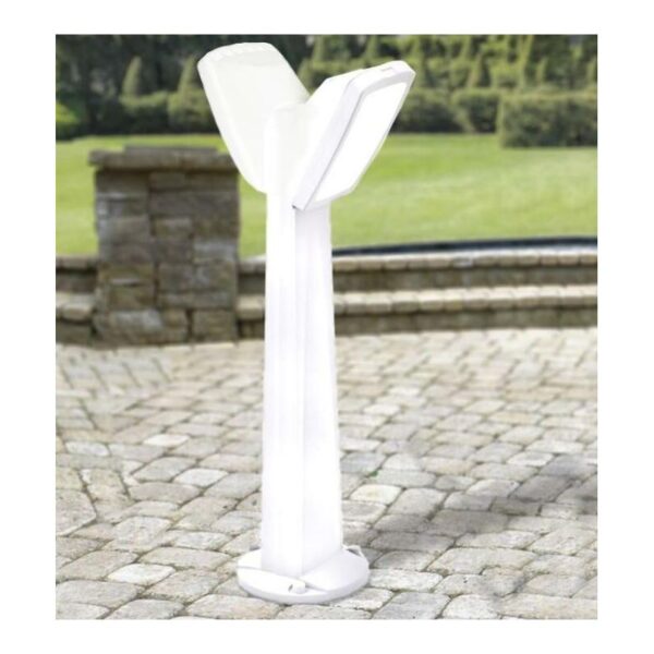 Paletto Pinela 2l in resina a terra 2xE27 con diffusore in polimetilmetacrilato opaco - Fumagalli - immagine 1