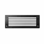Segnapassi rettangolare Leti 300 gl da parete in resina con diffussore in polimetilmetacrilato opaco 1xE27 - Fumagalli