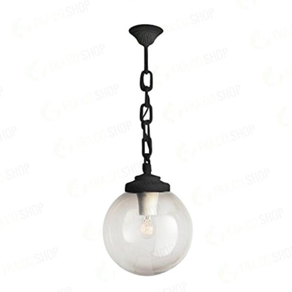 FG8031874086243 Sospensione sfera Sichem/g250 a sospensione in resina con diffusore in polimetilmetacrilato trasparente 1xE27 - Fumagalli - immagine 1