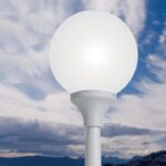 Testa per palo G400 in resina con attacco 1xE27 con diffussore in polimetilmetacrilato opaco - Fumagalli