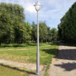 Palo Ektor beppe 400 a terra in resina 2,5mt 50W 5300lm 4000K con diffusore in plastica - Fumagalli