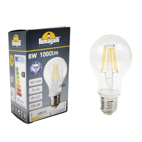 Lampadina LED con attacco E27 8W 1000lm 4000K - Fumagalli - immagine 1
