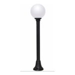 Paletto sfera Mizar/g250 da terra in resina con diffusore in polimetilmetacrilato trasparente 1xE27 - Fumagalli