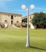 Palo Gigi bisso/g250 2l a terra in resina 8,5W 920lm 2700K-4000K-6500K 2xE27 con diffussore in polimetilmetacrilato - Fumagalli