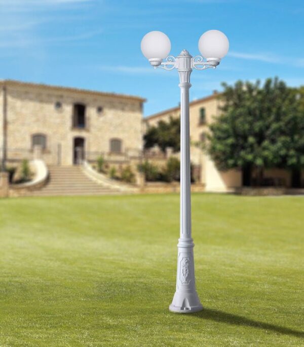 Palo Gigi bisso/g250 2l a terra in resina 8,5W 920lm 2700K-4000K-6500K 2xE27 con diffussore in polimetilmetacrilato - Fumagalli - immagine 1