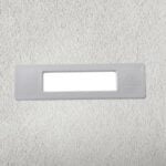 Segnapassi da incasso rettangolare Nina 190 a parete in resina 7,5W 790lm 2700K-4000K-6500K 1xR7s con diffusore in polimetilmetacrilato - Fumagalli