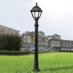 Palo Mizar/cefa da terra in resina  1xE27 con diffusore in polimetilmetacrilato trasparente - Fumagalli
