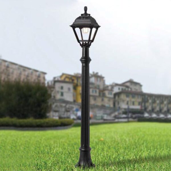 FG8031874246258 Palo Mizar/cefa da terra in resina 1xE27 con diffusore in polimetilmetacrilato trasparente - Fumagalli - immagine 1