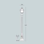 Palo Artu'/cefa nero in resina 8,5W 920lm 2700K-4000K-6500K 1xE27 con diffusore  in polimetilmetacrilato - Fumagalli