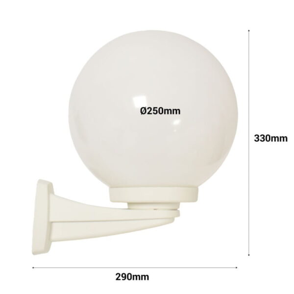 FG8031874257506 Applique da parete a sfera Nardo/G250 staffa inclusa con attacco 1xE27 - Fumagalli - immagine 1