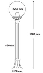 Paletto Mizar/g250 da terra in resina 8,5W 920lm 2700K-4000K-6500K 1xE27 con diffusore in polimetilmetacrilato opaco - Fumagalli - immagine 2