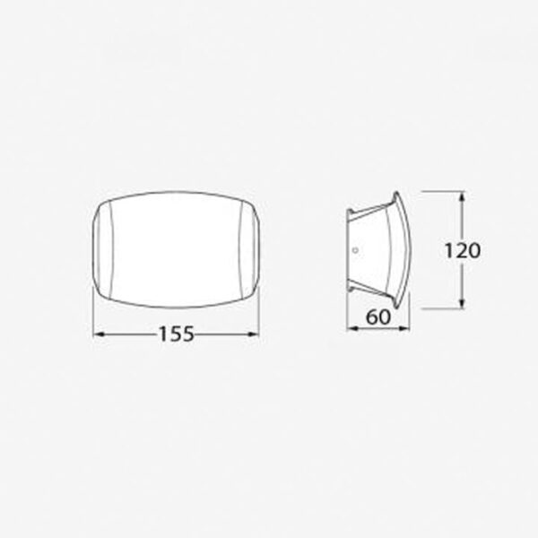 Applique Abram 150 da parete in resina 2x3,2W 2x790lm 2700K-4000K-6500K 2xR7s inclusa con diffusore in polimetilmetacrilato - Fumagalli - immagine 2