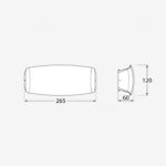 Applique Abram 270 a parete in resina 10,5W 1160lm 2700K-4000K-6500K 1xR7s con diffusore in polimetilmetacrilato - Fumagalli - immagine 2
