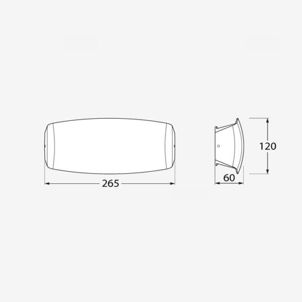 Applique Abram 270 a parete in resina 10,5W 1160lm 2700K-4000K-6500K 1xR7s con diffusore in polimetilmetacrilato - Fumagalli - immagine 2