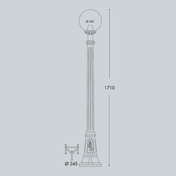 Palo Artu g250 da terra in resina 8,5W 920lm 2700K-4000K-6500K 1xE27 con diffusore in polimetilmetacrilato - Fumagalli - immagine 2