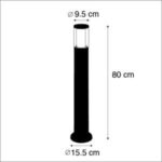 Paletto Carlo 800 da terra in resina 3W 800lm 2700K 1xE27 con diffusore in polimetilmetacrilato - Fumagalli - immagine 2