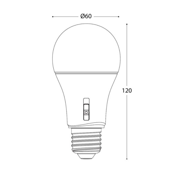 Lampadina LED con attacco E27 11W 1100lm 3000K-4000K-6500K - Fumagalli - immagine 2