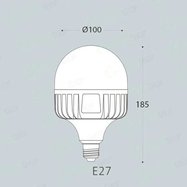 Lampadina LED con attacco E27 30W 3300lm 4000K - Fumagalli - immagine 2