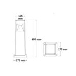 Paletto da terra in resina Elisa 500 in resina 10W 1290lm 2700K-4000K-6500K 1xGX53 con diffussore in polimetilmetacrilato - Fumagalli - immagine 2