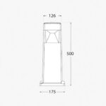 Paletto Elisa 500 a terra in resina 10W 1290lm 2700K-4000K-6500K con diffussore in polimetilmetacrilato  - Fumagalli - immagine 2