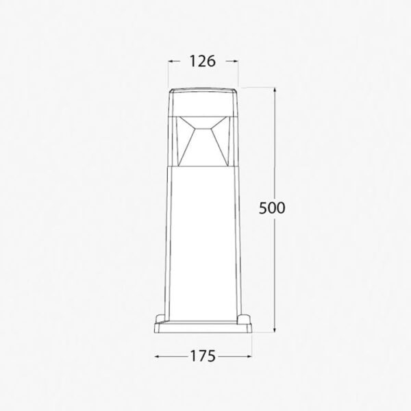Paletto Elisa 500 a terra in resina 10W 1290lm 2700K-4000K-6500K con diffussore in polimetilmetacrilato  - Fumagalli - immagine 2