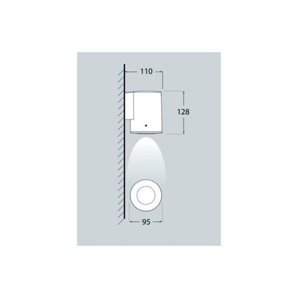 Applique Franca 90 wall in resina a parete 6W 615 lm 2700K-4000K 1xGU10 con diffusore in plastica - Fumagalli - immagine 2
