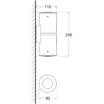 Applique Franca 90 2l wall in resina a parete 3,5W 366 lm 2700K-4000K 2xGU10 con diffusore in plastica - Fumagalli - immagine 2