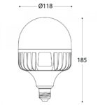 Lampada attacco E27 50W 6500lm 3000K - Fumagalli - immagine 2