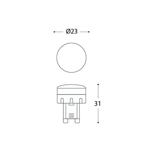 Lampadina LED con attacco G9 1,7W 150lm 3000K - Fumagalli - immagine 2