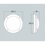 Plafoniera rotonda Gelmi a parete in resina 1XE27 con diffusore in polimetilmetacrilato - Fumagalli - immagine 2
