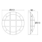 Plafoniera rotonda Gelmi gr a parete in resina 1XE27 con diffusore in polimetilmetacrilato - Fumagalli - immagine 2