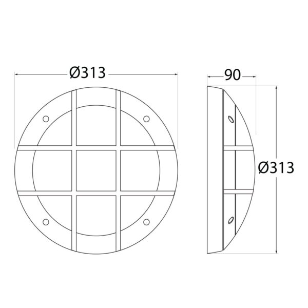 Plafoniera rotonda Gelmi gr a parete in resina 1XE27 con diffusore in polimetilmetacrilato - Fumagalli - immagine 2