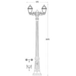Palo da giardino Gigi bisso/mary 2l corpo in resina con diffusore trasparente 2xE27 incluse 8,5W - Fumagalli - immagine 2