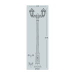 Palo Gigi bisso/saba 2l da terra in resina 8,5W 920lm 2700K-4000K-6500K 2xE27 con diffusore in polimetilmetacrilato trasparente - Fumagalli - immagine 2