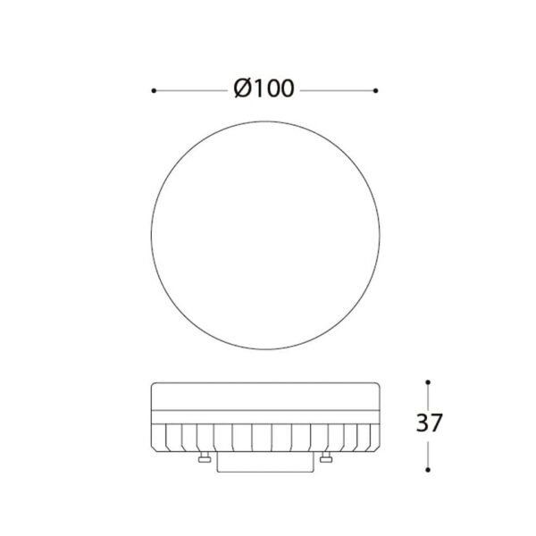 Lampadina LED con attacco GX53 10W 1290lm 2700K-4000K-6500K - Fumagalli - immagine 3