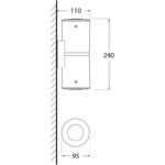 Applique Franca 90 2l wall in resina a parete 3,5W 366 lm 2700K-4000K 2xGU10 con diffusore in plastica - Fumagalli - immagine 2