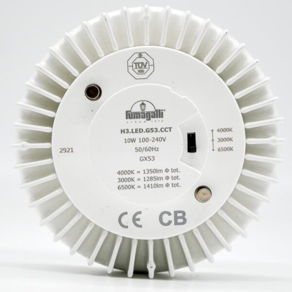 Lampadina LED con attacco GX53 10W 1290lm 2700K-4000K-6500K - Fumagalli - immagine 2