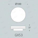 Lampadina LED con attacco GX53 7W 800lm 3000K - Fumagalli - immagine 2