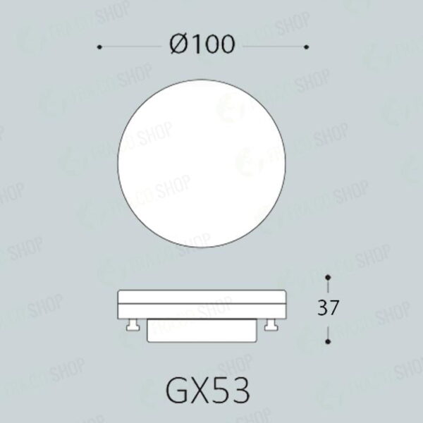 Lampadina LED con attacco GX53 7W 800lm 3000K - Fumagalli - immagine 2