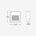 Segnapassi Lorenza nero 150 a parete in resina 3,2W CCT - Fumagalli - immagine 2