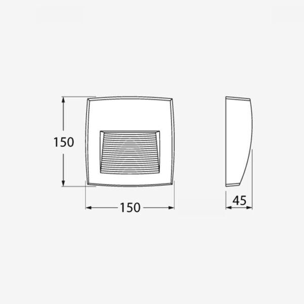 Segnapassi Lorenza nero 150 a parete in resina 3,2W CCT - Fumagalli - immagine 2