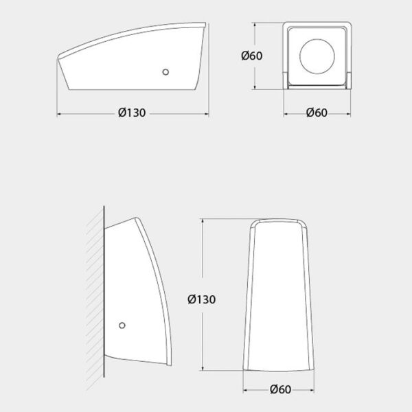 Applique Mamete square a parete in resina 1,7W 170lm 4000K 1xG9 con diffusore in plastica - Fumagalli - immagine 2